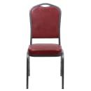 Flash Furniture FD-C01-SILVERVEIN-BURG-VY-GG Stacking Banquet Chair w/ Burgundy Vinyl Back & Seat - Steel Frame, Silver Vein thumbnail 5