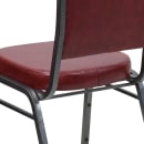 Flash Furniture FD-C01-SILVERVEIN-BURG-VY-GG Stacking Banquet Chair w/ Burgundy Vinyl Back & Seat - Steel Frame, Silver Vein thumbnail 8