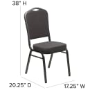 Flash Furniture FD-C01-SILVERVEIN-GY-GG Stacking Banquet Chair w/ Gray Fabric Back & Seat - Steel Frame, Silver Vein thumbnail 2