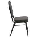 Flash Furniture FD-C01-SILVERVEIN-GY-GG Stacking Banquet Chair w/ Gray Fabric Back & Seat - Steel Frame, Silver Vein thumbnail 3