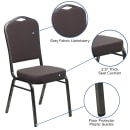 Flash Furniture FD-C01-SILVERVEIN-GY-GG Stacking Banquet Chair w/ Gray Fabric Back & Seat - Steel Frame, Silver Vein thumbnail 6