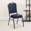 Flash Furniture FD-C01-SILVERVEIN-NY-VY-GG Stacking Banquet Chair w/ Navy Blue Vinyl Back & Seat - Steel Frame, Silver Vein thumbnail 10