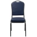Flash Furniture FD-C01-SILVERVEIN-NY-VY-GG Stacking Banquet Chair w/ Navy Blue Vinyl Back & Seat - Steel Frame, Silver Vein thumbnail 5
