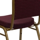 Flash Furniture FD-C03-ALLGOLD-EFE1679-GG Stacking Banquet Chair w/ Burgundy Patterned Fabric Back & Seat - Steel Frame, Gold thumbnail 8