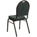 Flash Furniture FD-C03-GOLDVEIN-4003-GG Stacking Banquet Chair w/ Green Patterned Fabric Back & Seat - Steel Frame, Gold Vein thumbnail 4