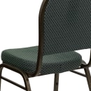 Flash Furniture FD-C03-GOLDVEIN-4003-GG Stacking Banquet Chair w/ Green Patterned Fabric Back & Seat - Steel Frame, Gold Vein thumbnail 8