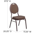 Flash Furniture FD-C04-COPPER-008-T-02-GG Stacking Banquet Chair w/ Brown Patterned Fabric Back & Seat - Steel Frame, Copper Vein thumbnail 2