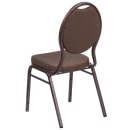 Flash Furniture FD-C04-COPPER-008-T-02-GG Stacking Banquet Chair w/ Brown Patterned Fabric Back & Seat - Steel Frame, Copper Vein thumbnail 4