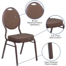 Flash Furniture FD-C04-COPPER-008-T-02-GG Stacking Banquet Chair w/ Brown Patterned Fabric Back & Seat - Steel Frame, Copper Vein thumbnail 6