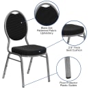 Flash Furniture FD-C04-SILVERVEIN-S076-GG Stacking Banquet Chair w/ Black Patterned Fabric Back & Seat - Steel Frame, Silver Vein thumbnail 6