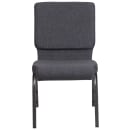 Flash Furniture FD-CH02185-SV-DKGY-GG Stacking Church Chair w/ Gray Fabric Back & Seat - Steel Frame, Silver Vein thumbnail 5
