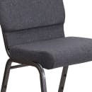 Flash Furniture FD-CH02185-SV-DKGY-GG Stacking Church Chair w/ Gray Fabric Back & Seat - Steel Frame, Silver Vein thumbnail 7