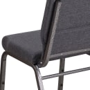 Flash Furniture FD-CH02185-SV-DKGY-GG Stacking Church Chair w/ Gray Fabric Back & Seat - Steel Frame, Silver Vein thumbnail 8