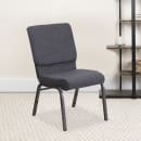 Flash Furniture FD-CH02185-SV-DKGY-GG Stacking Church Chair w/ Gray Fabric Back & Seat - Steel Frame, Silver Vein thumbnail 9