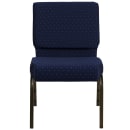Flash Furniture FD-CH0221-4-GV-S0810-GG Extra Wide Stacking Church Chair w/ Navy Blue Dot Fabric Back & Seat - Steel Frame, Gold Vein thumbnail 5