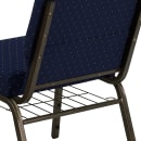 Flash Furniture FD-CH0221-4-GV-S0810-GG Extra Wide Stacking Church Chair w/ Navy Blue Dot Fabric Back & Seat - Steel Frame, Gold Vein thumbnail 8