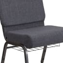 Flash Furniture FD-CH0221-4-SV-DKGY-BAS-GG Extra Wide Stacking Church Chair w/ Dark Gray Fabric Back & Seat - Steel Frame, Silver Vein thumbnail 7