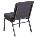 Flash Furniture FD-CH0221-4-SV-DKGY-GG Extra Wide Stacking Church Chair w/ Dark Gray Fabric Back & Seat - Steel Frame, Silver Vein thumbnail 4