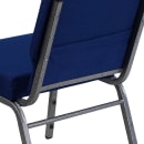Flash Furniture FD-CH0221-4-SV-NB24-GG Extra Wide Stacking Church Chair w/ Navy Blue Fabric Back & Seat - Steel Frame, Silver Vein thumbnail 8