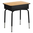 Flash Furniture FD-DESK-GG Student Desk w/ Book Box - Natural Laminate Top, Black Steel Frame thumbnail 3