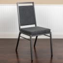 Flash Furniture FD-LUX-SIL-DKGY-GG Stacking Banquet Chair w/ Dark Gray Fabric Back & Seat - Steel Frame, Silver Vein thumbnail 11