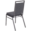 Flash Furniture FD-LUX-SIL-DKGY-GG Stacking Banquet Chair w/ Dark Gray Fabric Back & Seat - Steel Frame, Silver Vein thumbnail 4