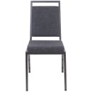 Flash Furniture FD-LUX-SIL-DKGY-GG Stacking Banquet Chair w/ Dark Gray Fabric Back & Seat - Steel Frame, Silver Vein thumbnail 5
