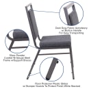 Flash Furniture FD-LUX-SIL-DKGY-GG Stacking Banquet Chair w/ Dark Gray Fabric Back & Seat - Steel Frame, Silver Vein thumbnail 6