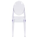 Flash Furniture FH-111-APC-CLR-GG Ghost Side Chair w/ Plain Back - Polycarbonate, Transparent Crystal thumbnail 5