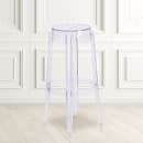Flash Furniture FH-118-APC2-GG Backless Bar Stool w/ Plastic Seat, Transparent Crystal thumbnail 6