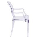 Flash Furniture FH-124-APC-CLR-GG Ghost Arm Chair w/ Plain Back - Polycarbonate, Transparent Crystal thumbnail 3