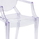 Flash Furniture FH-124-APC-CLR-GG Ghost Arm Chair w/ Plain Back - Polycarbonate, Transparent Crystal thumbnail 7