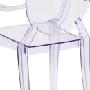Flash Furniture FH-124-APC-CLR-GG Ghost Arm Chair w/ Plain Back - Polycarbonate, Transparent Crystal thumbnail 8
