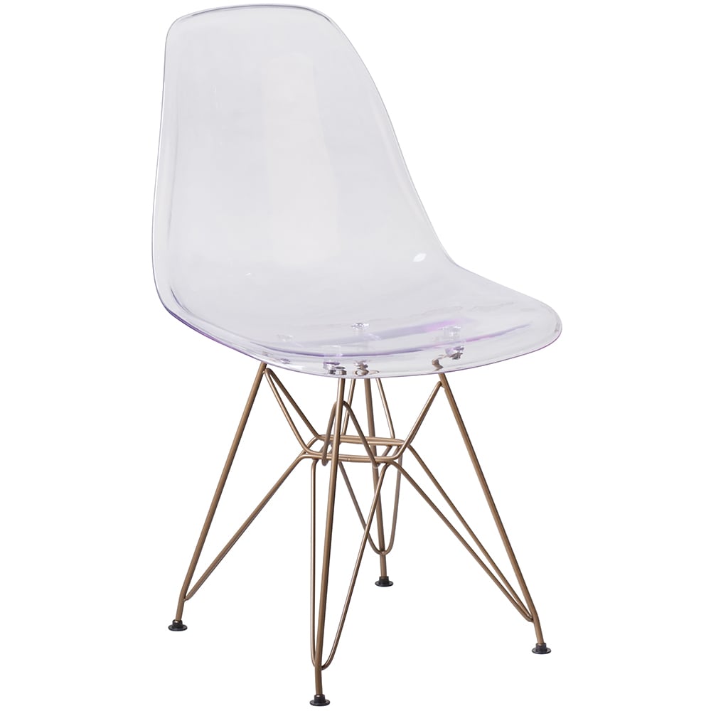 Flash Furniture FH-130-CPC1-GG Ghost Side Chair - Polypropylene, Transparent Crystal