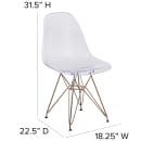 Flash Furniture FH-130-CPC1-GG Ghost Side Chair - Polypropylene, Transparent Crystal thumbnail 2