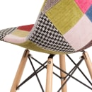 Flash Furniture FH-130-DCV1-D-GG Accent Side Chair - Milan Patchwork Fabric Upholstery, Wood Base thumbnail 8