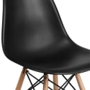 Flash Furniture FH-130-DPP-BK-GG Accent Side Chair - Black Plastic Seat, Wood Base thumbnail 7
