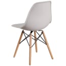 Flash Furniture FH-130-DPP-WH-GG Accent Side Chair - White Plastic Seat, Wood Base thumbnail 4