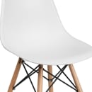 Flash Furniture FH-130-DPP-WH-GG Accent Side Chair - White Plastic Seat, Wood Base thumbnail 7