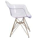 Flash Furniture FH-132-CPC1-GG Arm Chair - Clear Polycarbonate w/ Gold Frame thumbnail 3