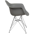 Flash Furniture FH-132-CPP1-GY-GG Contoured Armchair w/ Gray Plastic Seat & Chrome Base thumbnail 3