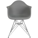Flash Furniture FH-132-CPP1-GY-GG Contoured Armchair w/ Gray Plastic Seat & Chrome Base thumbnail 5