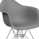 Flash Furniture FH-132-CPP1-GY-GG Contoured Armchair w/ Gray Plastic Seat & Chrome Base thumbnail 7
