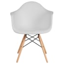 Flash Furniture FH-132-DPP-WH-GG Contoured Armchair w/ White Plastic Seat & Wood Base thumbnail 5