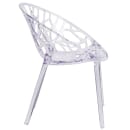 Flash Furniture FH-156-APC-GG Stacking Side Chair w/ Cutout Back - Polycarbonate, Transparent Crystal thumbnail 3