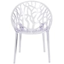 Flash Furniture FH-156-APC-GG Stacking Side Chair w/ Cutout Back - Polycarbonate, Transparent Crystal thumbnail 5