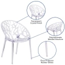Flash Furniture FH-156-APC-GG Stacking Side Chair w/ Cutout Back - Polycarbonate, Transparent Crystal thumbnail 6