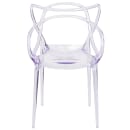 Flash Furniture FH-173-APC-GG Stacking Side Chair w/ Cutout Back - Polycarbonate, Transparent Crystal thumbnail 5