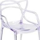 Flash Furniture FH-173-APC-GG Stacking Side Chair w/ Cutout Back - Polycarbonate, Transparent Crystal thumbnail 7
