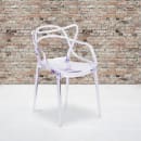 Flash Furniture FH-173-APC-GG Stacking Side Chair w/ Cutout Back - Polycarbonate, Transparent Crystal thumbnail 9
